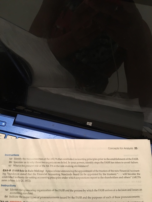  Concepts for Analysis 25 Instructions (a) Identify the two committes of