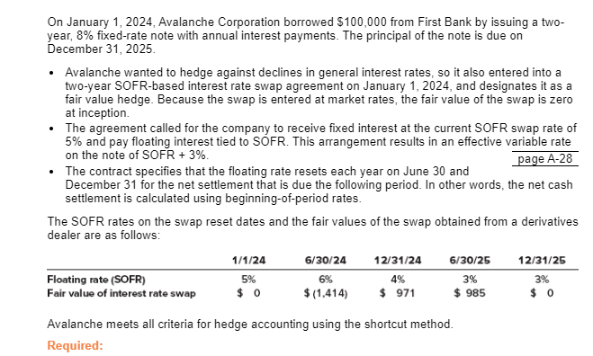  Required: What does the shortcut method allow Avalanche to assume? How