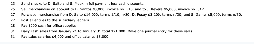 Co. uses a perpetual inventory system and both working papers. Presented below