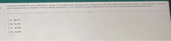  A. 56,160 B. 51,020 C. 55,600 D. $3.680