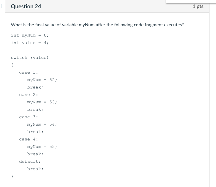 x 2 x Math.Pow(op1,op2) 04 O 8 O 16 Question 5 1