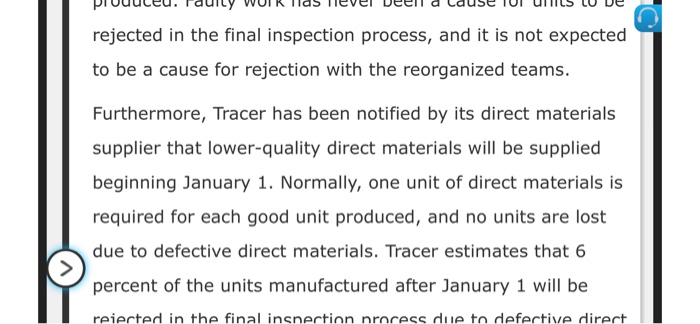 direct materials or direct labor inputs or by changes in the manufacturing
