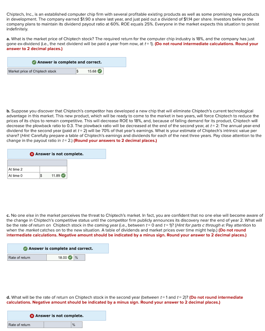 help on b &d Chiptech, Inc., is an established computer chip firm