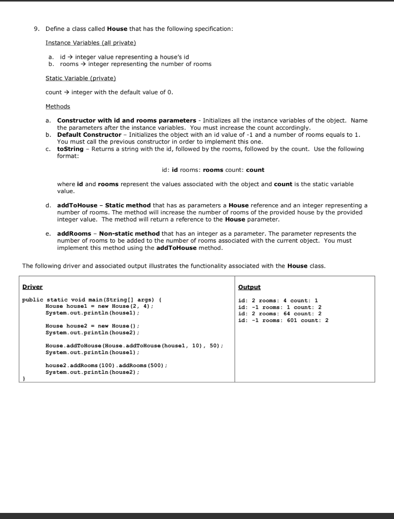  This is the code i have so far 9. Define a