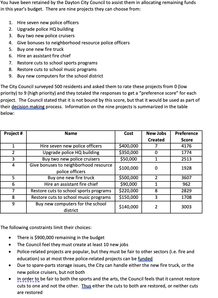 please help solve this USING EXCEL only and show the tables and
