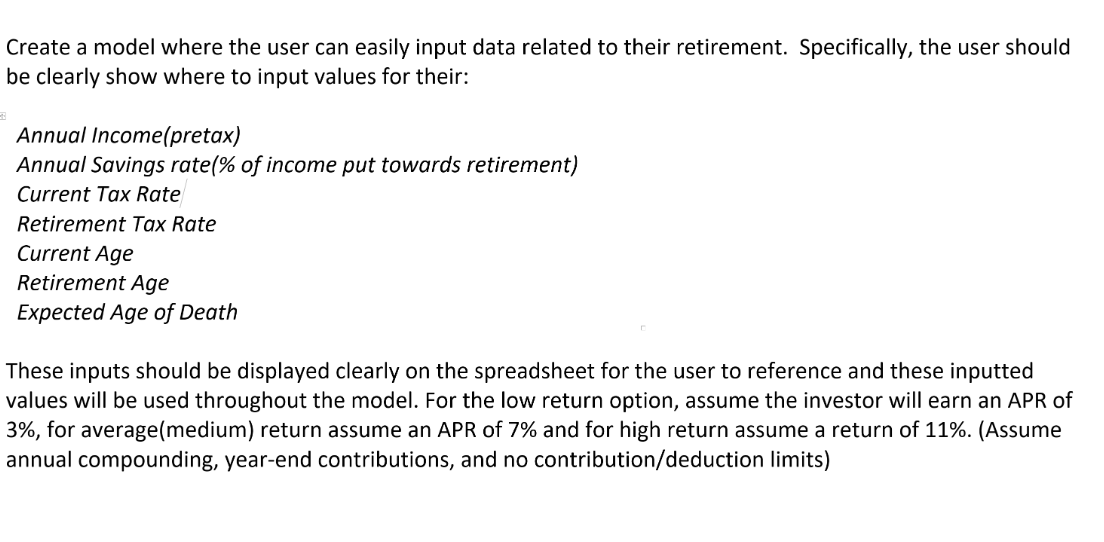 easily be used by an average investor. The model should provide the