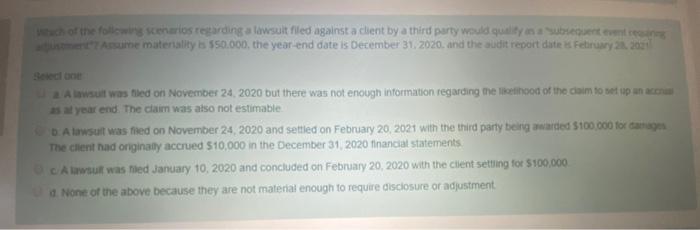 to verify the management assertions relating to investments? Select one: a trace