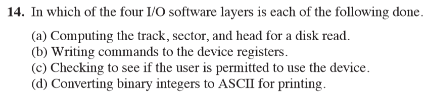 Operating systems. Thumbs up for correct answer! 14. In which of the