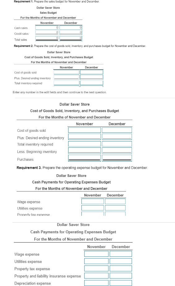 local discount store with the following information: (Click the icon to view