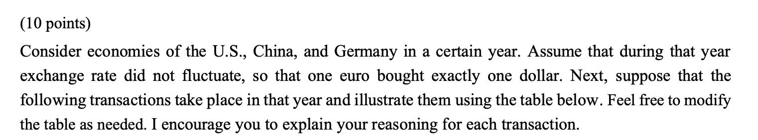 How would the transaction in 4) be reflected in the balance