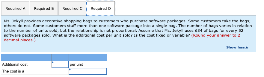 per show. Required Sales at past trade shows have ranged between 400