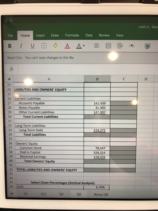 - You can't save changes to this file l Chapter 4, Question