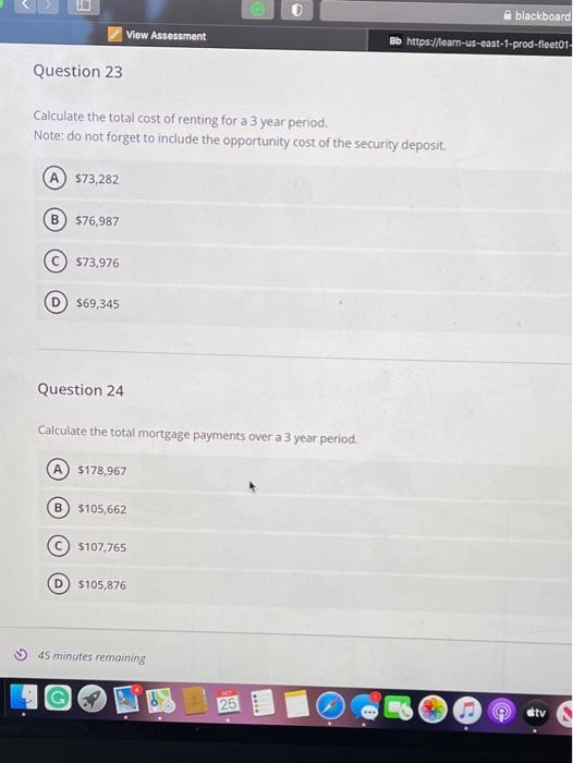 assumptions in a rent vs buy exercises Monthly rent Renter's insurance/year Security