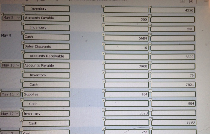 Water's ledger showed Cash of $8,747 and Common Stock of $8,747. Purchased