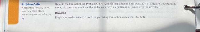 please help me with this accounting problem Problem C.6A Accounting for long-term