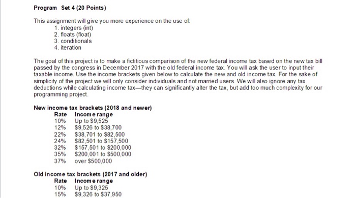  Can someone write a python program Program Set 4 (20 Points)