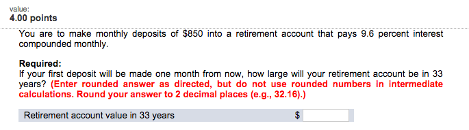 Quick easy question. FAST POINTS FOR ANSWER You are to make monthly