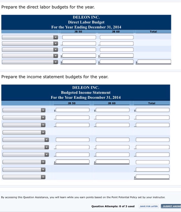 Sales budget: Anticipated volume in units Unit selling price 402,500 204,300 $27