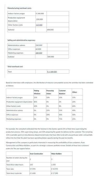 the following two questions based on the information bellow. Answer should not