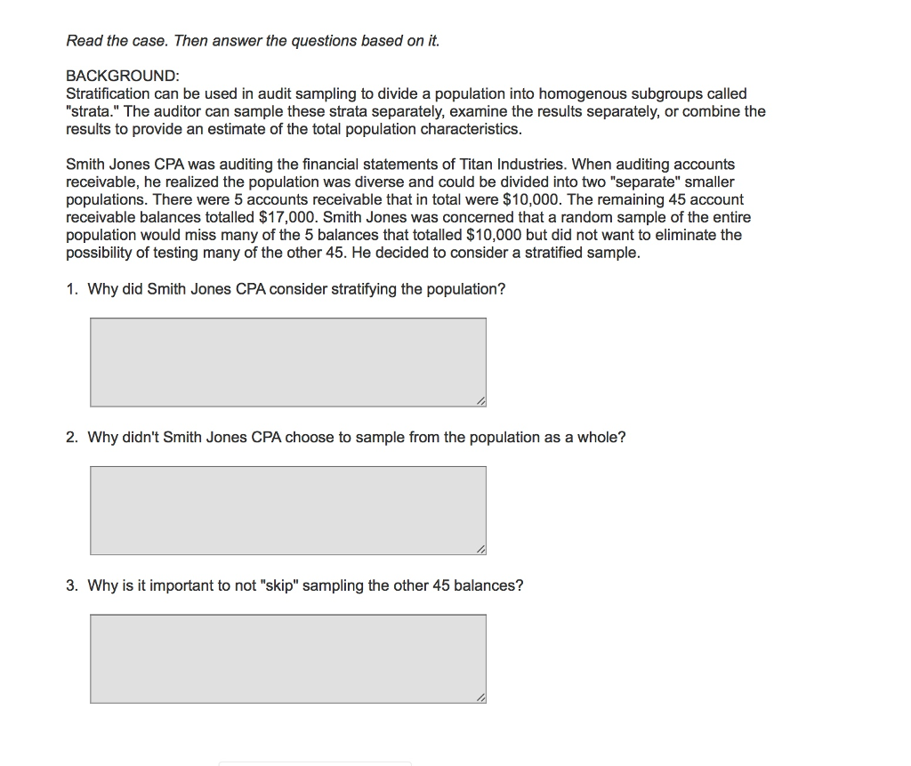Auditing Proceedures - Audit Sampling, please explain and include details Read the