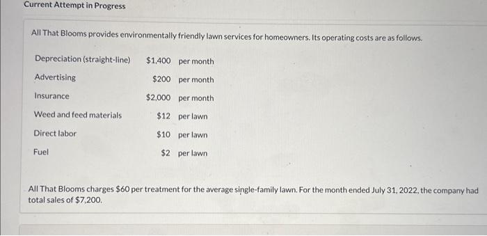 Current Attempt in Progress All That Blooms provides environmentally friendly lawn