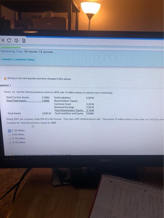 XC Remaining Time: 54 minutes, 12 seconds. Question Completion Status >