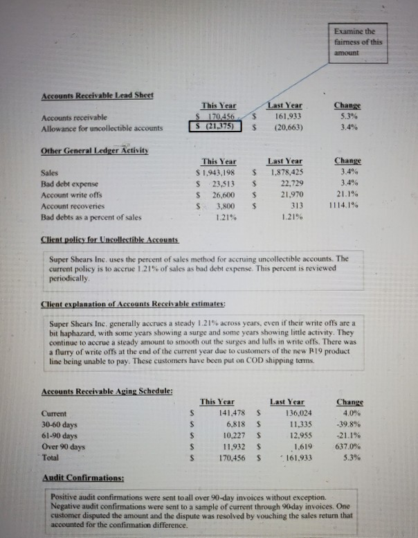 just general sentences and simple explanations. MICRO CASE 1: ALLOWANCE FOR UNCOLLECTIBLE
