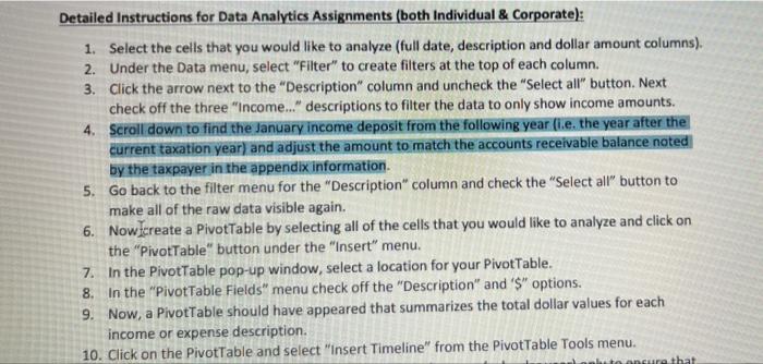  Its a Taxation data analytics assignment and the first 3 steps