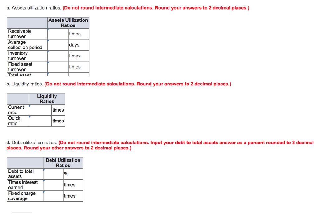 collection period Inventory turnover Fixed asset turnover Total asset times days times