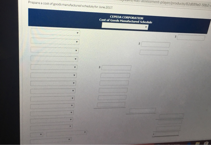 records for June 2017 Indirect factory labor $4,820 Factory utilities $420 Direct