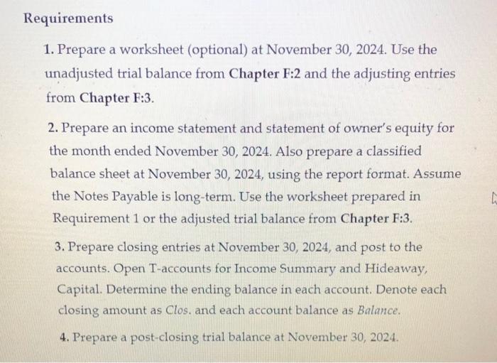 to post-closing trial balance with an optional worksheet Refer to the Practice