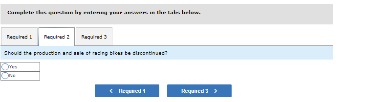 and a racing bike. Data on sales and expenses for the past