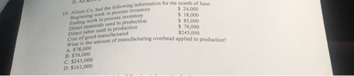 which of the following? A. Use a volume-based cost driver for each