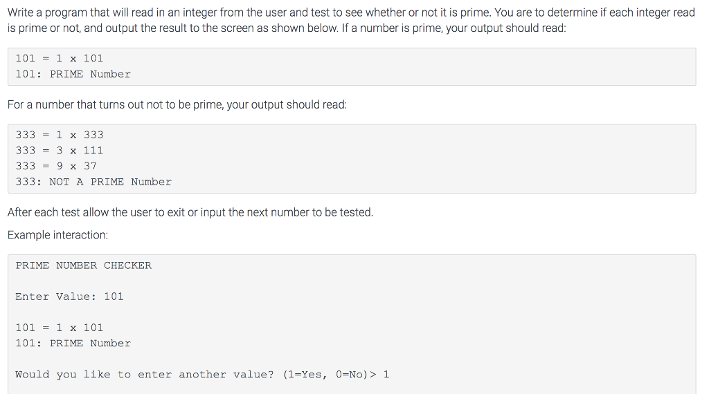 In C, write a program that will read in an integer from