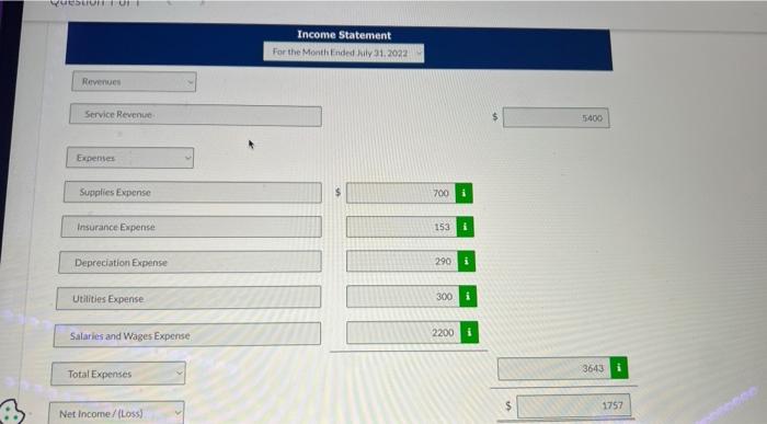 withdrawal) Post the July transactions. (Post entries in the onder of jourrial