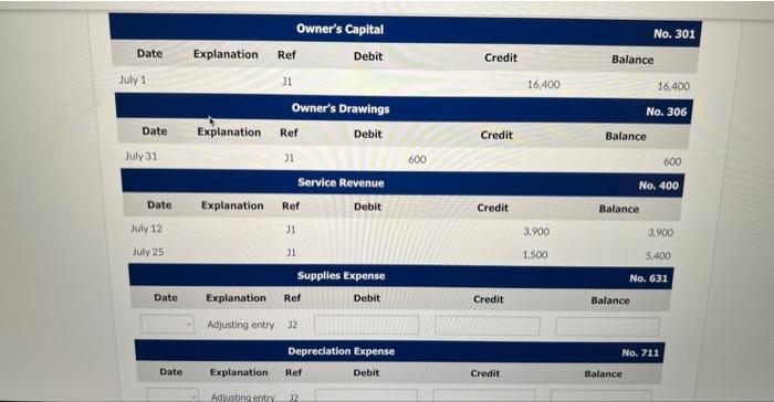\hline & 153 \\ \hline \end{tabular} Depreciation Expense \begin{tabular}{|l|l|} \hline & 290