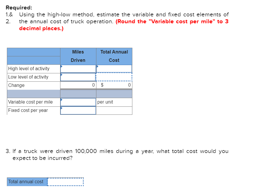 Exercise 2-12 Cost Behavior; High-Low Method [LO2-3, LO2-4] Speedy Parcel Service operates
