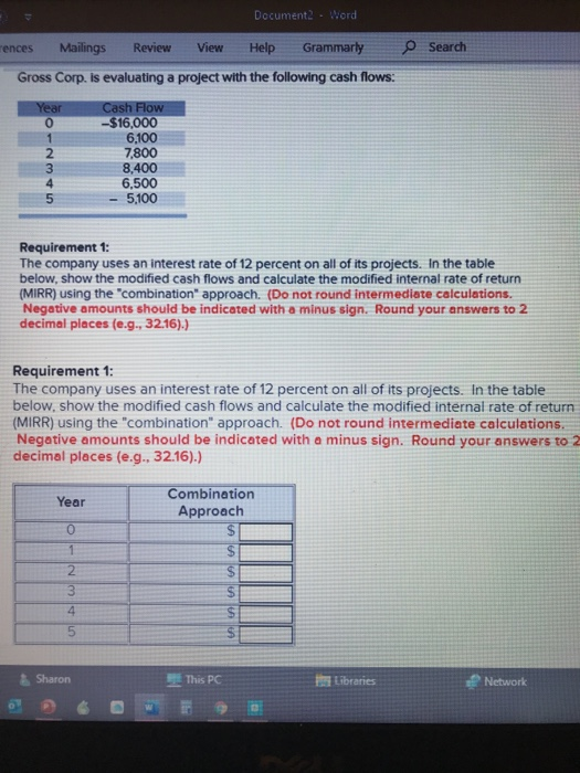  Document2 . Word O Search rences Mailings Review View Help Grammarly