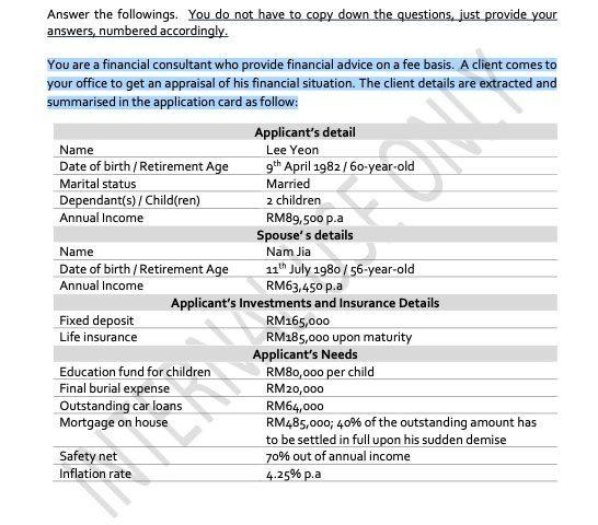 Answer the followings. You do not have to copy down the