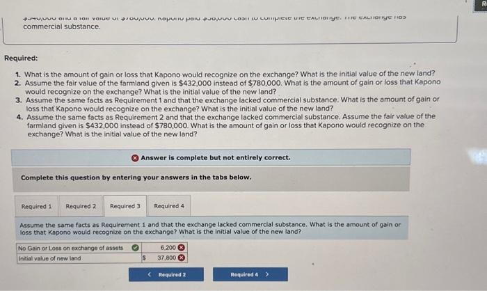 tractor for a newer model. The old tractor had a book value