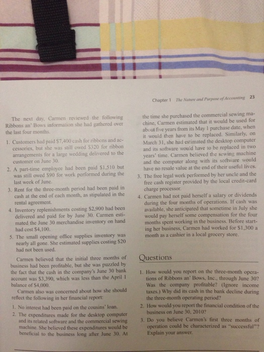 Part I Fincial dccounting Cases ase 1-1 Ribbons an' Bows, Inc. f