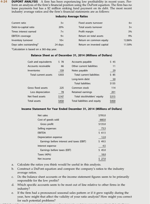  please answer question E please answer A to E please 4-24