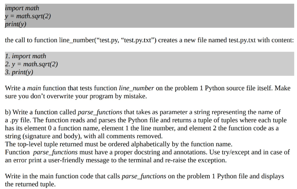 two strings representing file names. Assume these are text files. The function