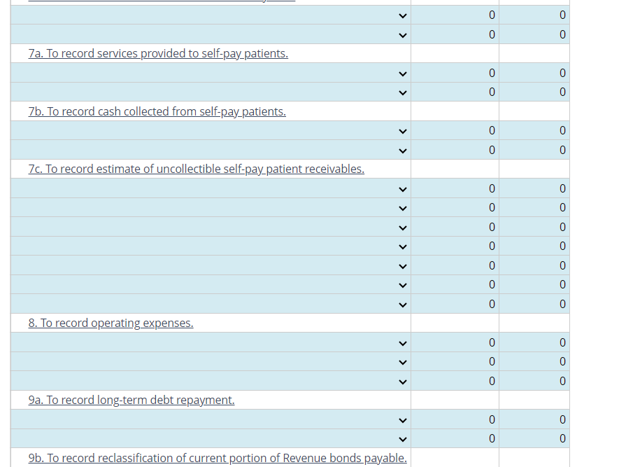 over the assets of an existing hospital. It had the following transactions