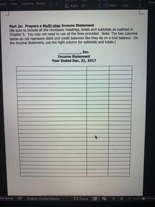 Opt Arrange Insert image of your assigned Adjusted Trial Balance HERE: Frank,