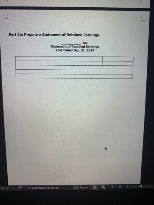 Inc. December 31, 2017 Adjusted Trial balance Debit Credit Cash 48,000 Accounts
