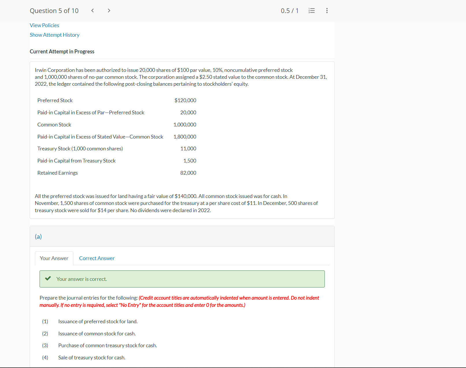 Current Attempt in Progress Irwin Corporation has been authorized to issue