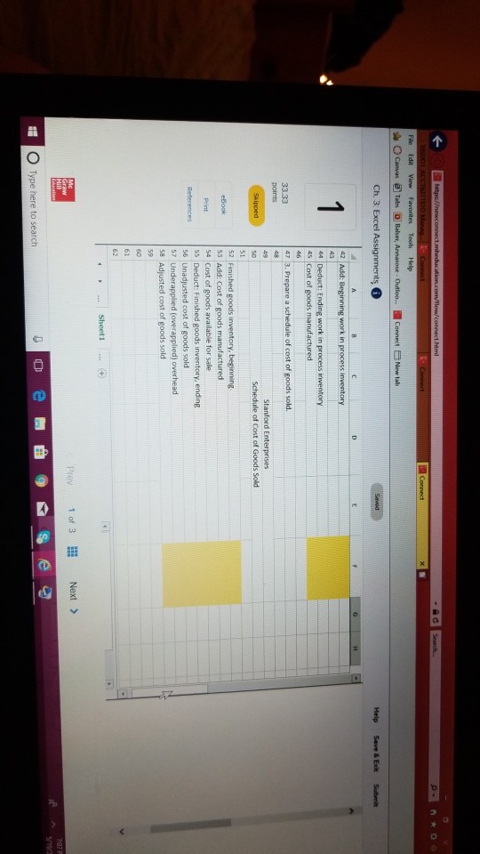 Controller has asked you to the schedule of cost of goods sold.