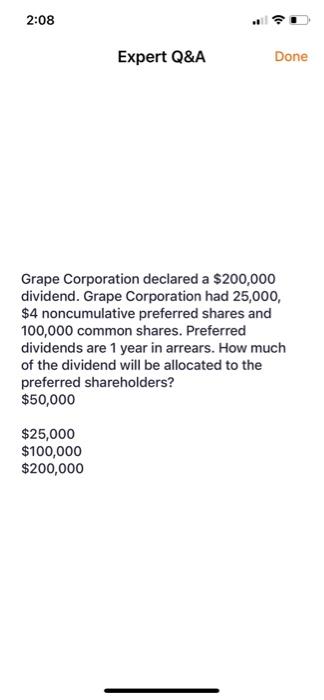 could you please explain me more why the answer is $100,000? Grape