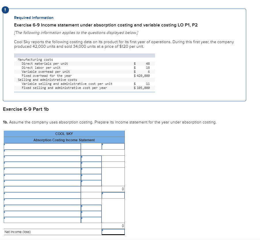 costing LO P1, P2 The following information applies to the questions displayed